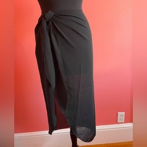 Black sheer beach sarong
